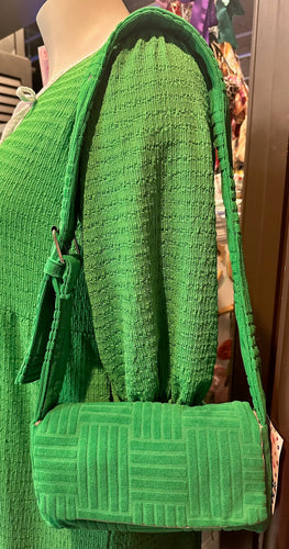 Green Fashionable Shoulder Bag W/ Adjustable Strap