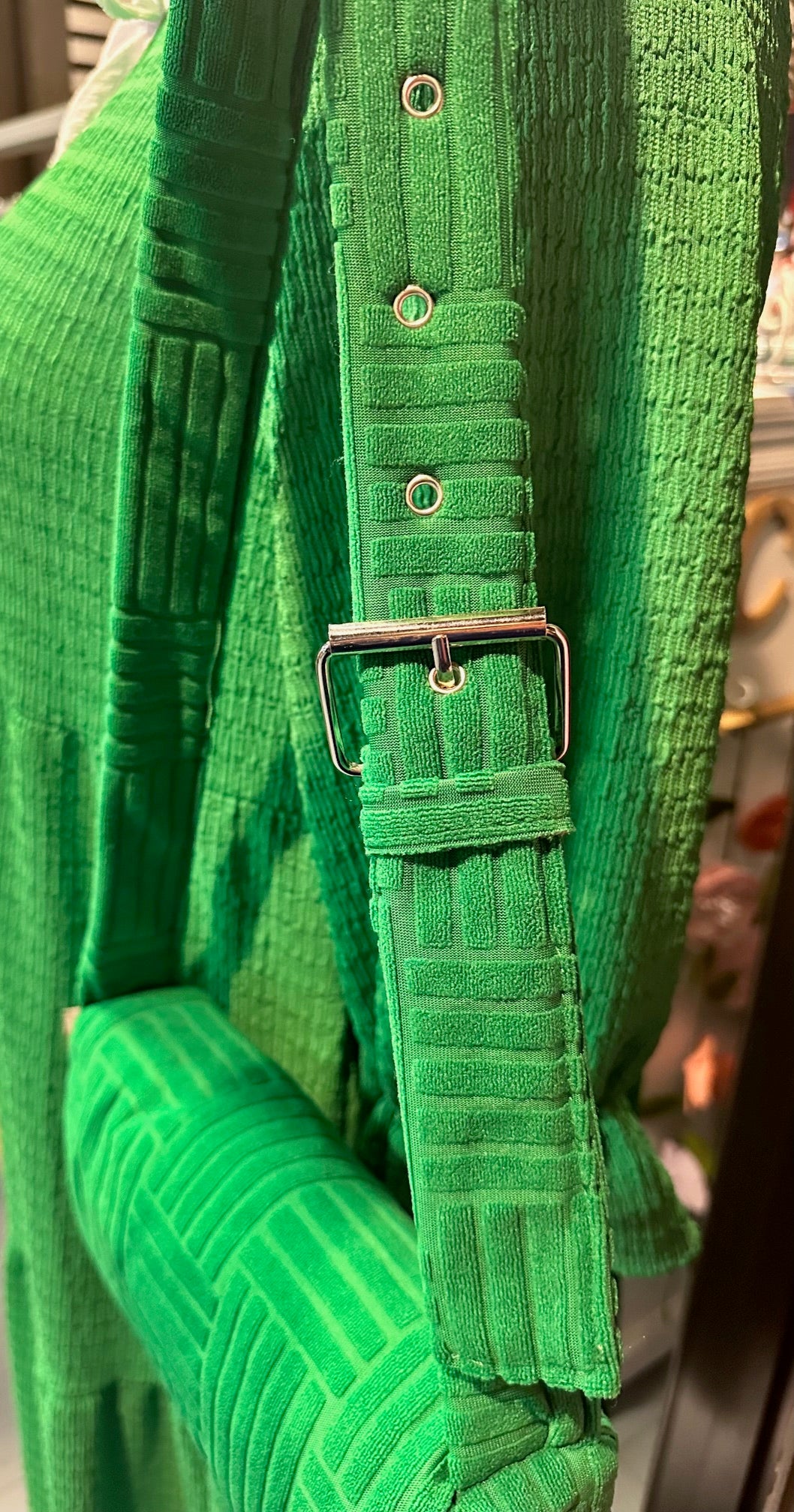 Green Fashionable Shoulder Bag W/ Adjustable Strap