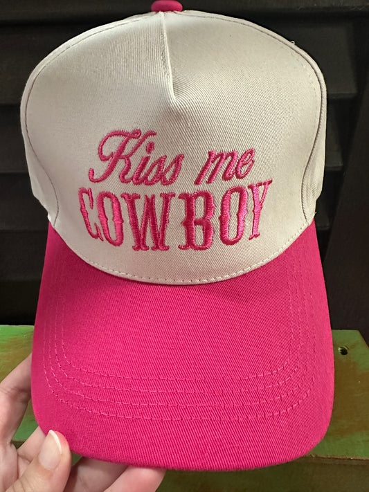 "Kiss Me Cowboy" Baseball Hat