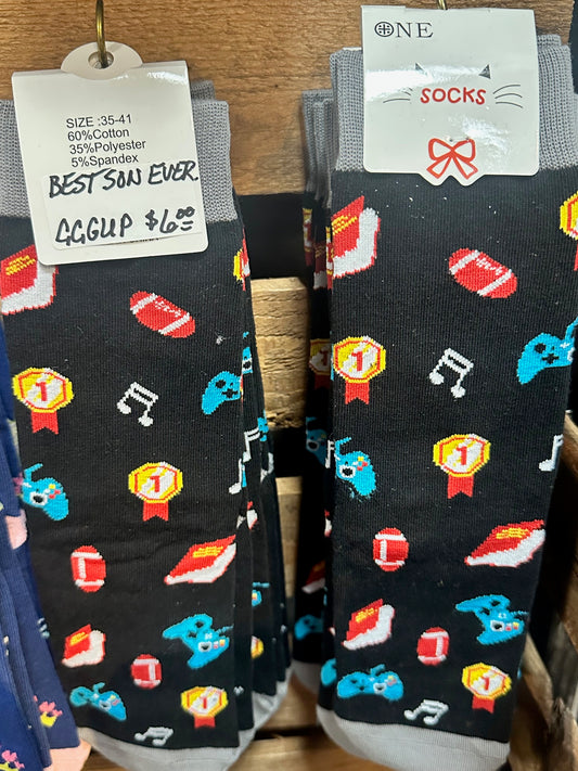 "Best Son Ever" Fun Socks