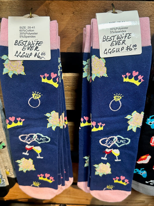 "Best Wife Ever" Fun Socks