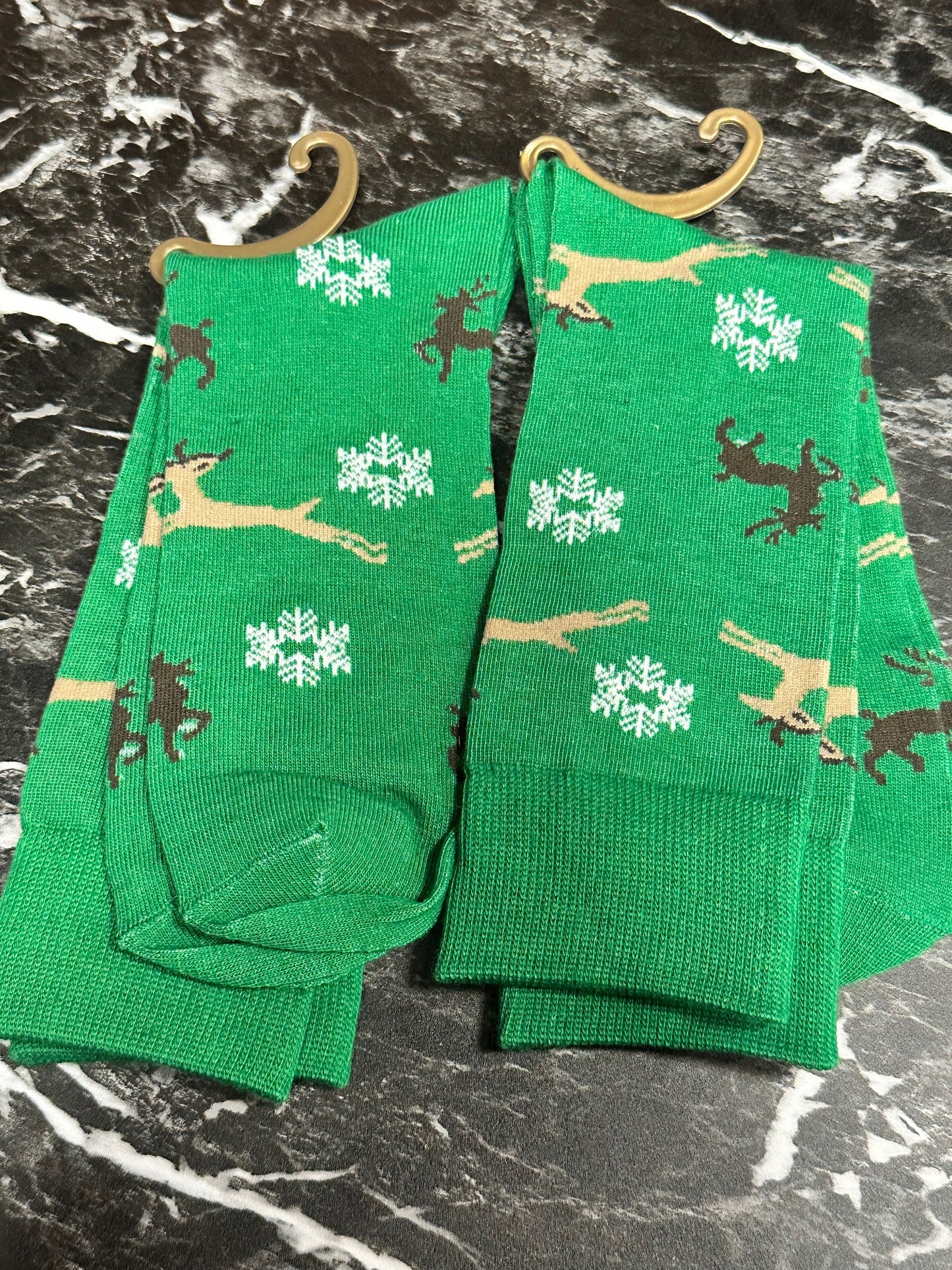 Deer & Snowflake Fun Socks