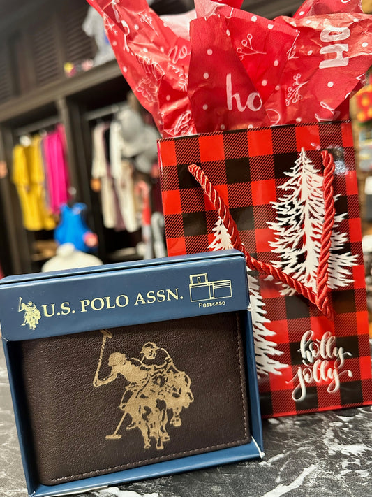 US Polo Men's Brown Wallet