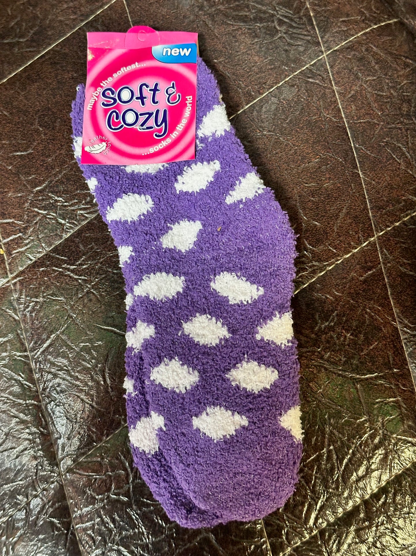 Polka Dot Fuzzy Socks (6 Options)