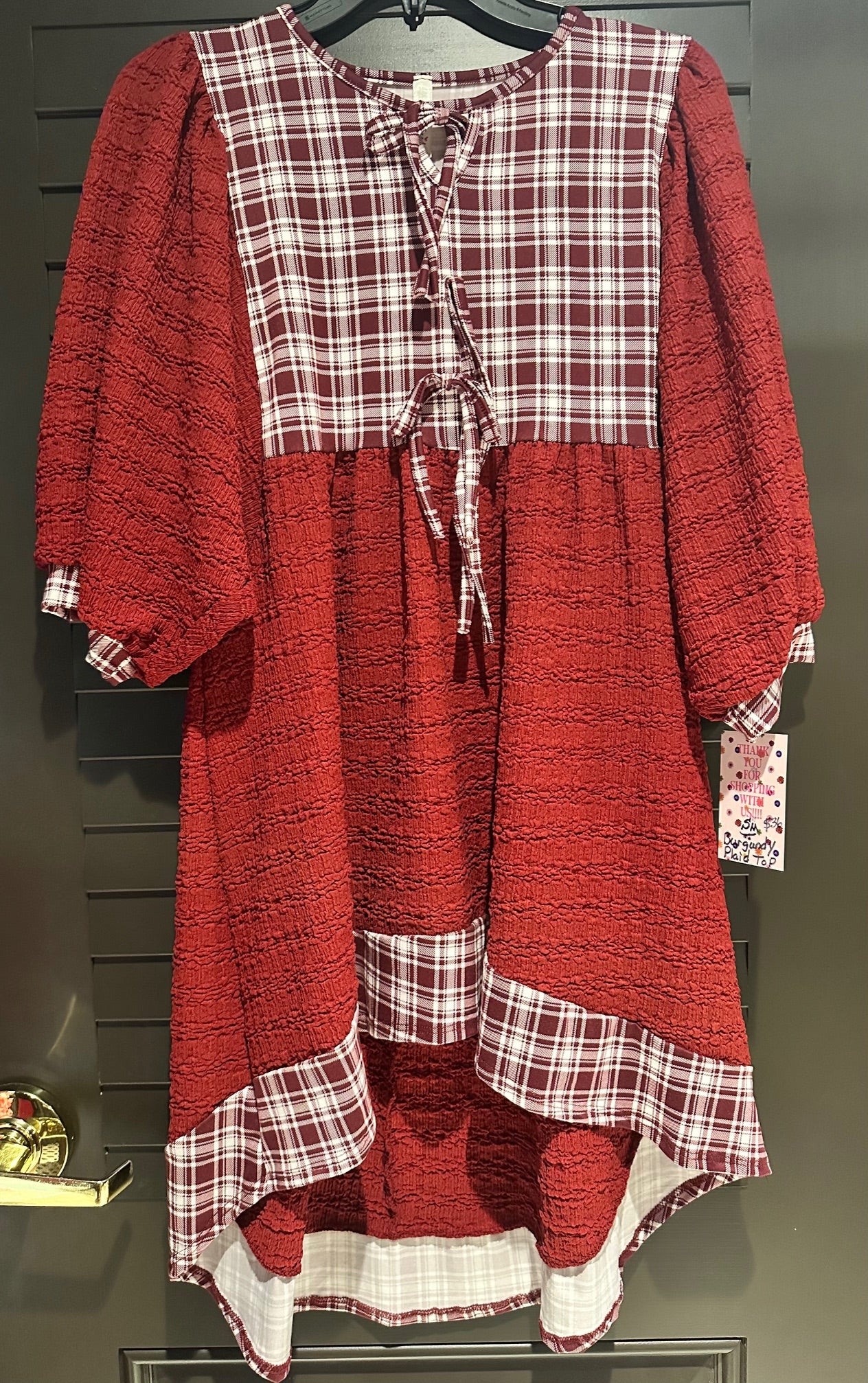 Plaid High-Low Top/Tunic (2 Options)