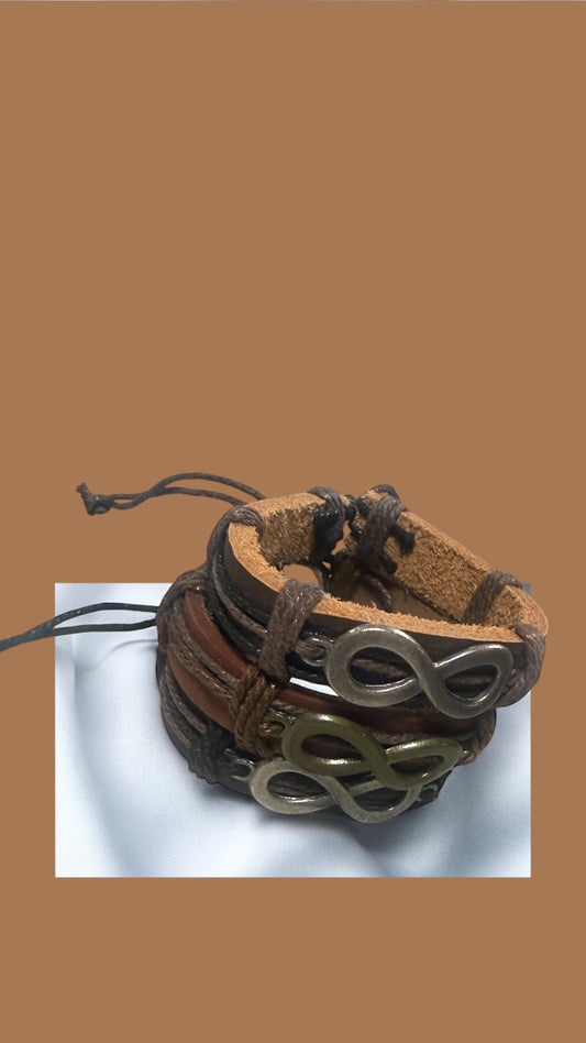 INFINITY LEATHER BRACELET