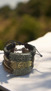 PEACE LEATHER BRACELETS