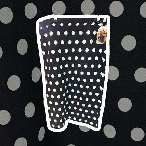 Navy & White Polka Dot Pencil Skirt