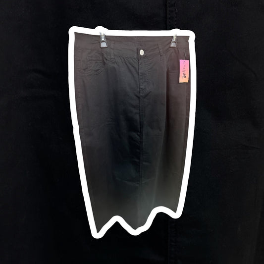 Long Black Denim Jean Skirt