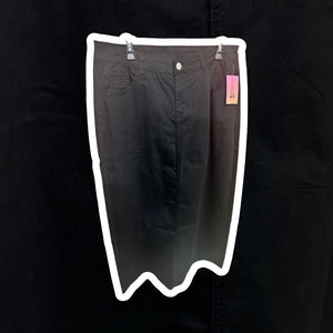 Long Black Denim Jean Skirt