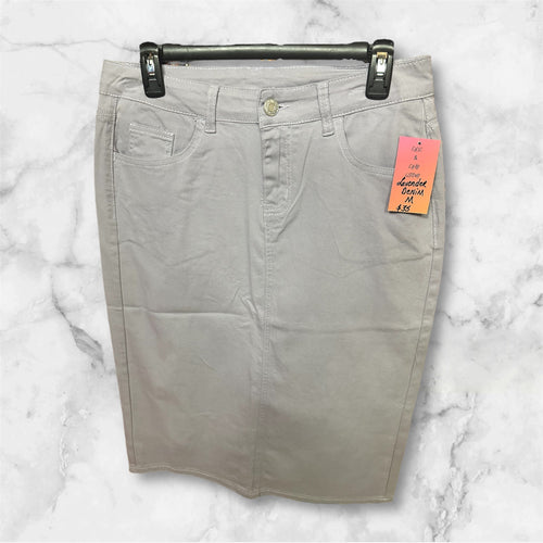 Lavender Pencil Denim Skirt