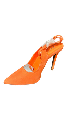 Orange Suede Heels
