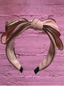 PINK & BROWN BOW
