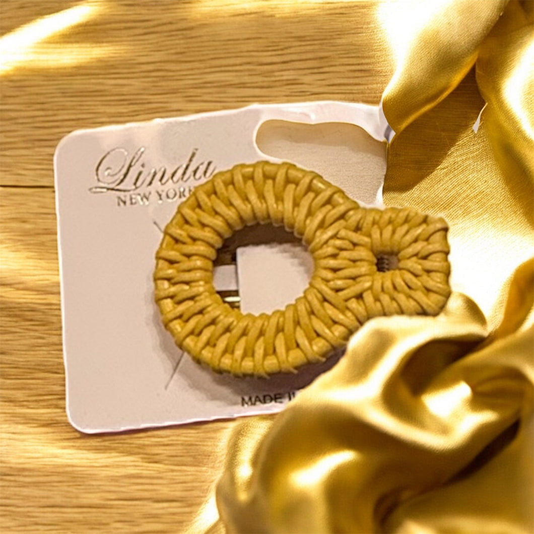 Circular Woven-Like Hair Clips (6 Options)
