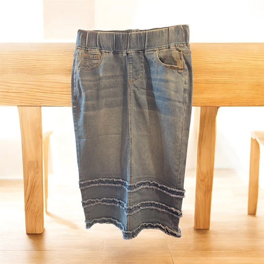 Vintage Wash Denim Skirt