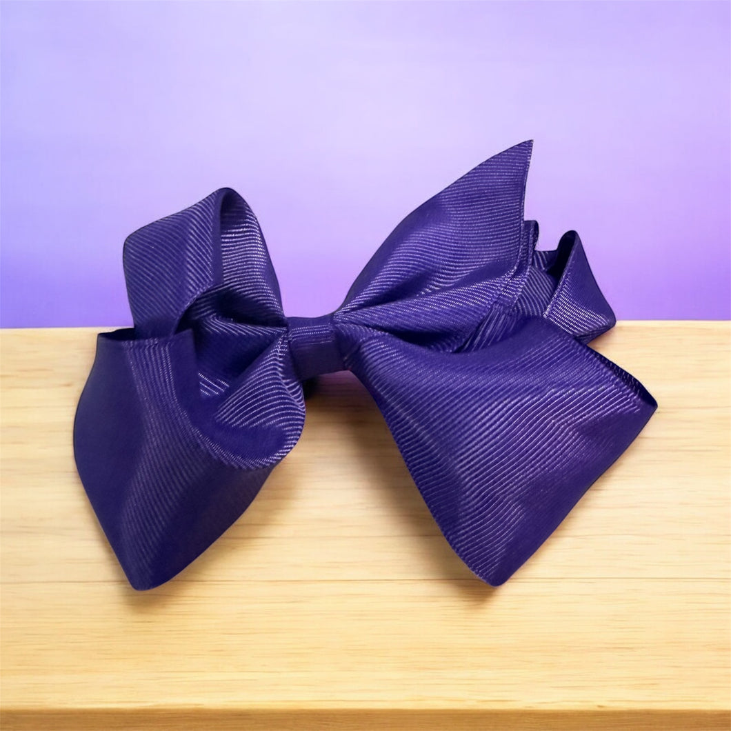 Purple Little Girls Hair Bow