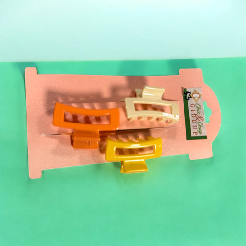 Set of 3 Mini Little Girls Claw Clips