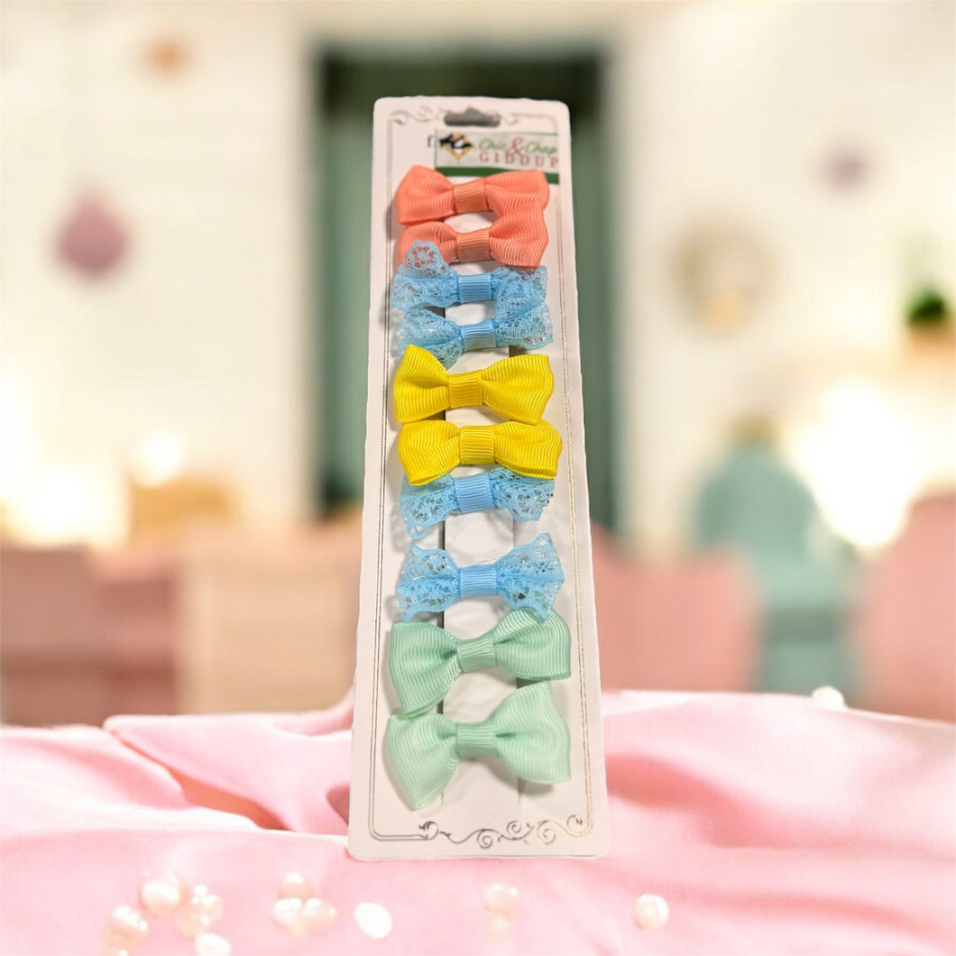 Multi-Colored Little Girls Hair Bows