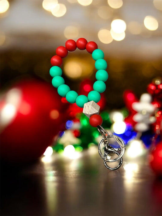 Colorful Beaded Christmas Keyring/Keychain