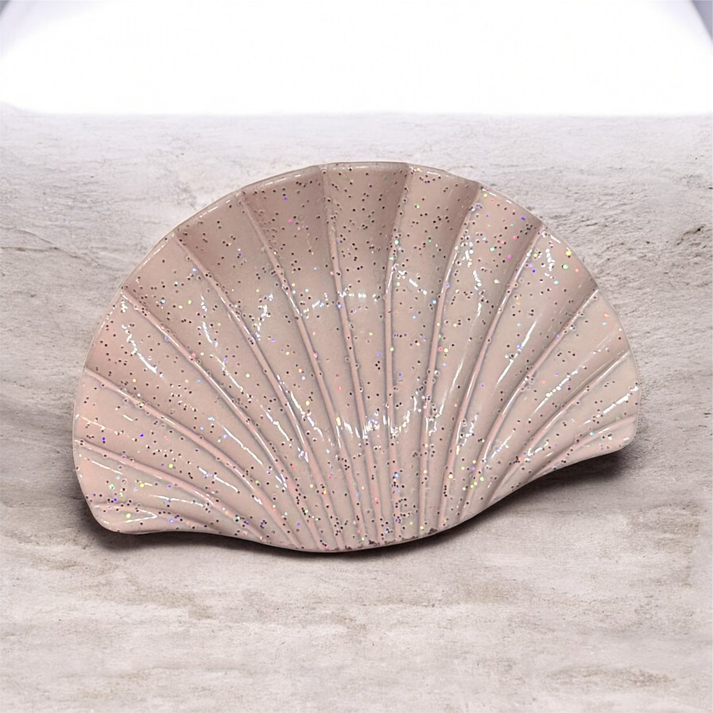 Glittery Sea Shell Claw Clips
