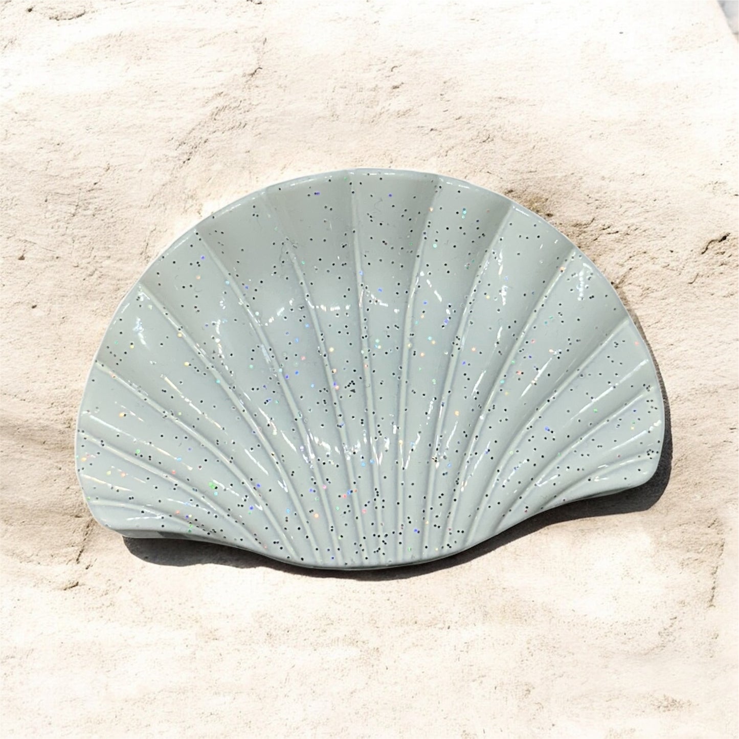 Glittery Sea Shell Claw Clips