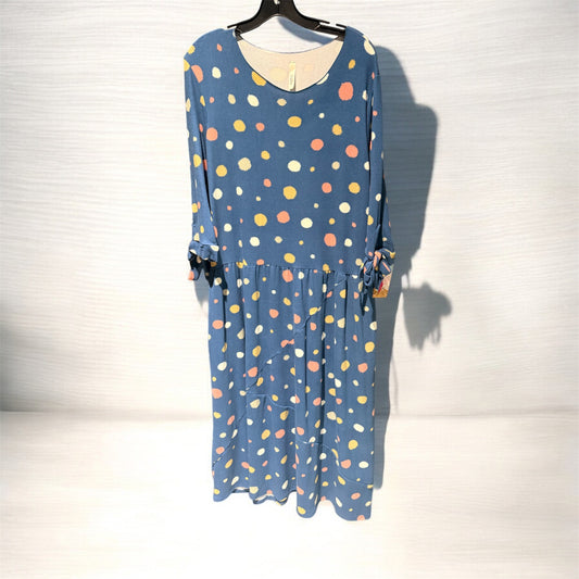 Colorful Dot Dress W/ Bow Knot Sleeves