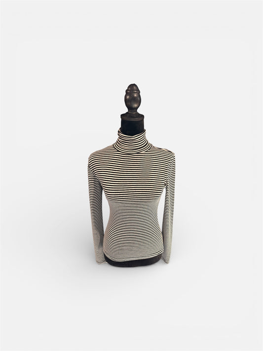 Classic Striped Turtleneck