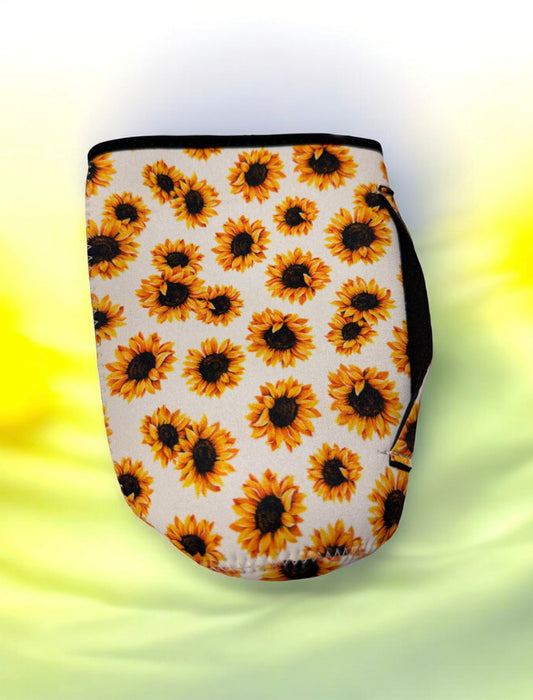 Sunflower Print Drink Cozie