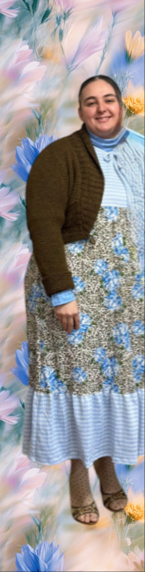 Beautiful floral dress with belle sleeves