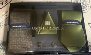 Olive Green Tie Set