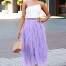 Lavender Tulle Scattered, Layered Skirt