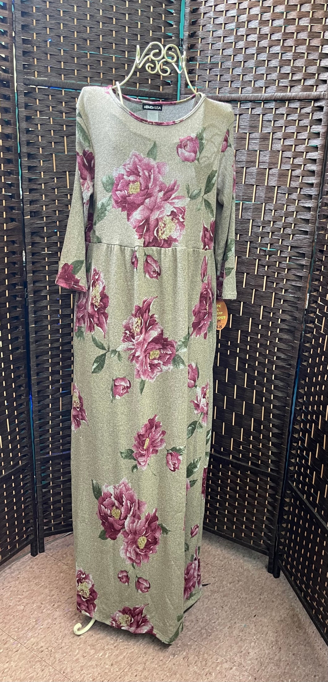Plum Floral Maxi Dress