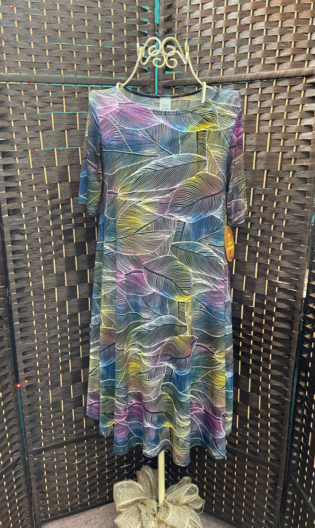 Feather Bold Print Design Dress