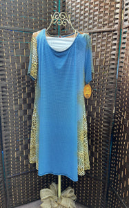 Blue, Leopard, Aztec Design Comfort Dress