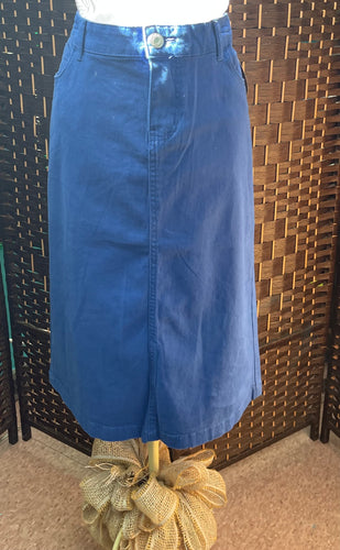 Royal Blue Denim Skirt
