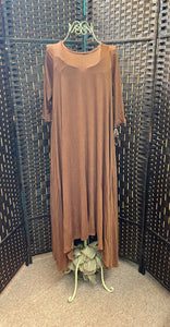 Bronze  Shark- Bite Tunic Dress