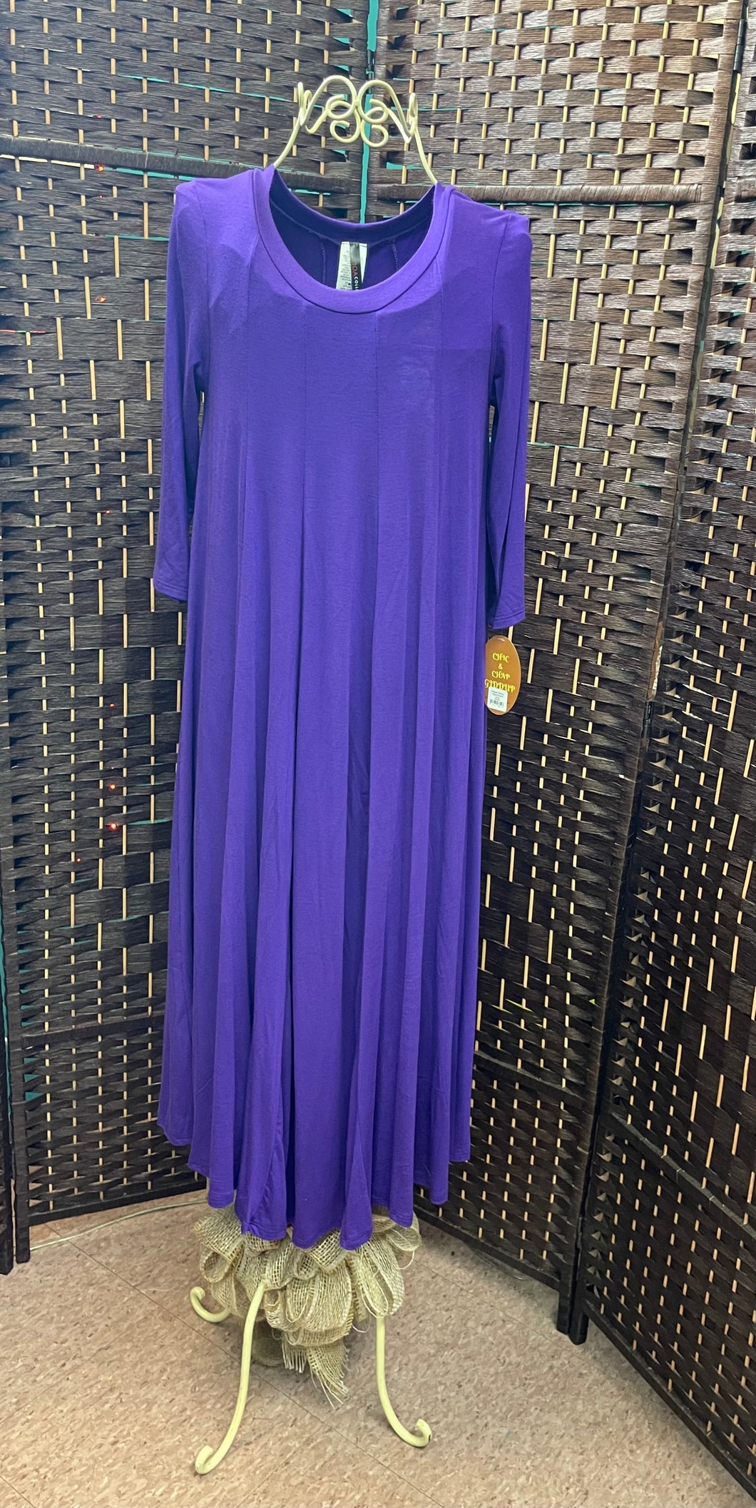Purple Swing Paneled Dress