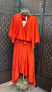 Red/ Orange High Low Dress