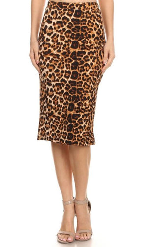 Leopard Pencil Skirt