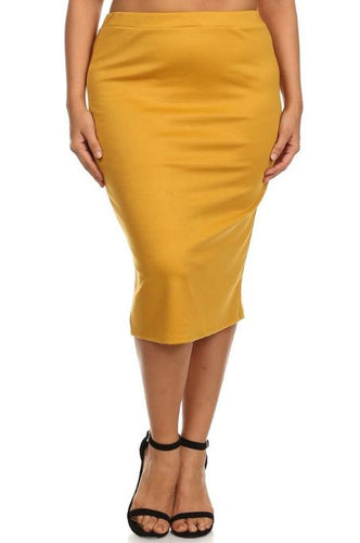 Mustard Pencil Skirt