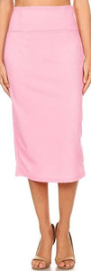 Pink Wide Band BC Pencil Skirt